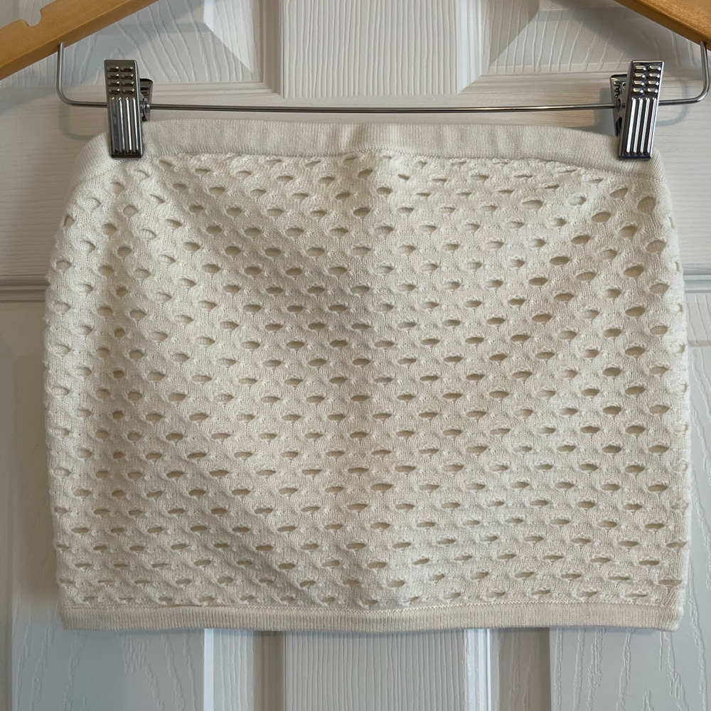 Aerie Cream Textured Tube Top Size Small
